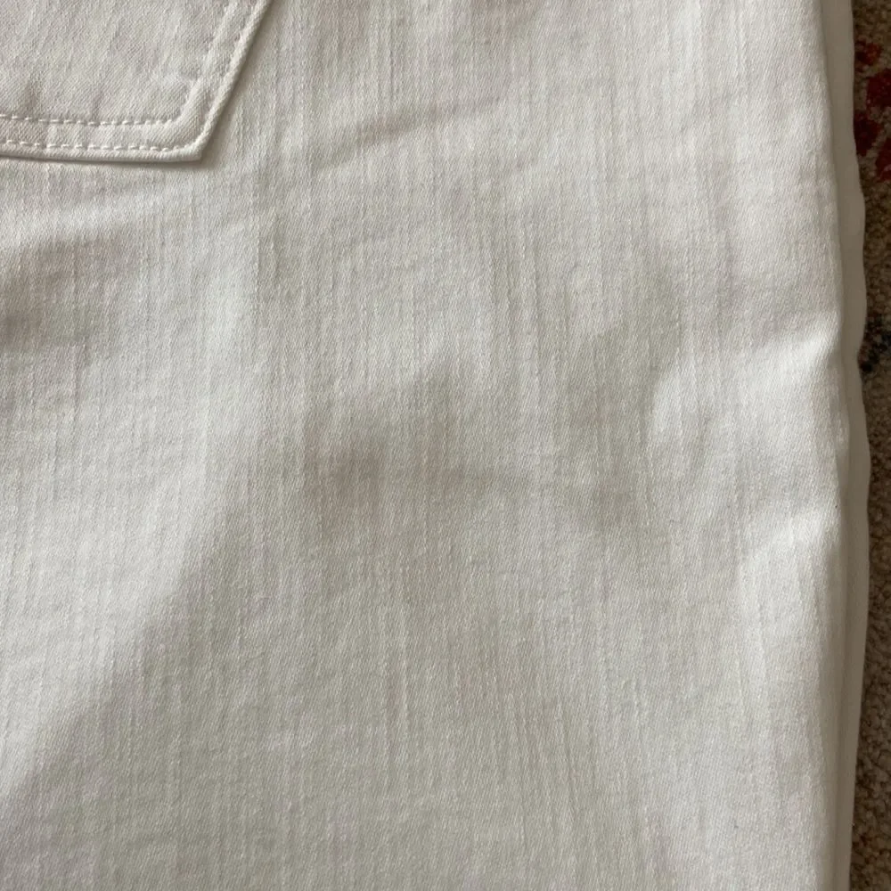 J. Crew 9” Billie demi-boot crop jeans in white wash